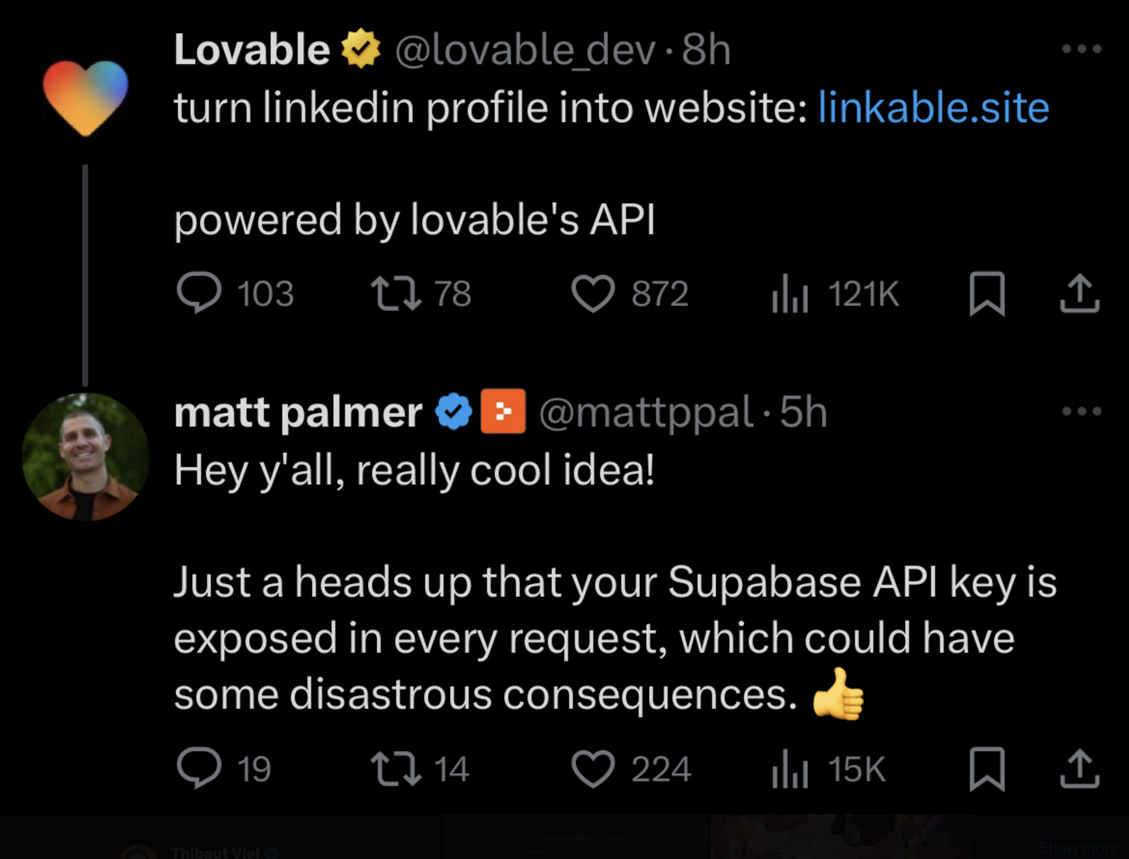 Lovable API Key exposed